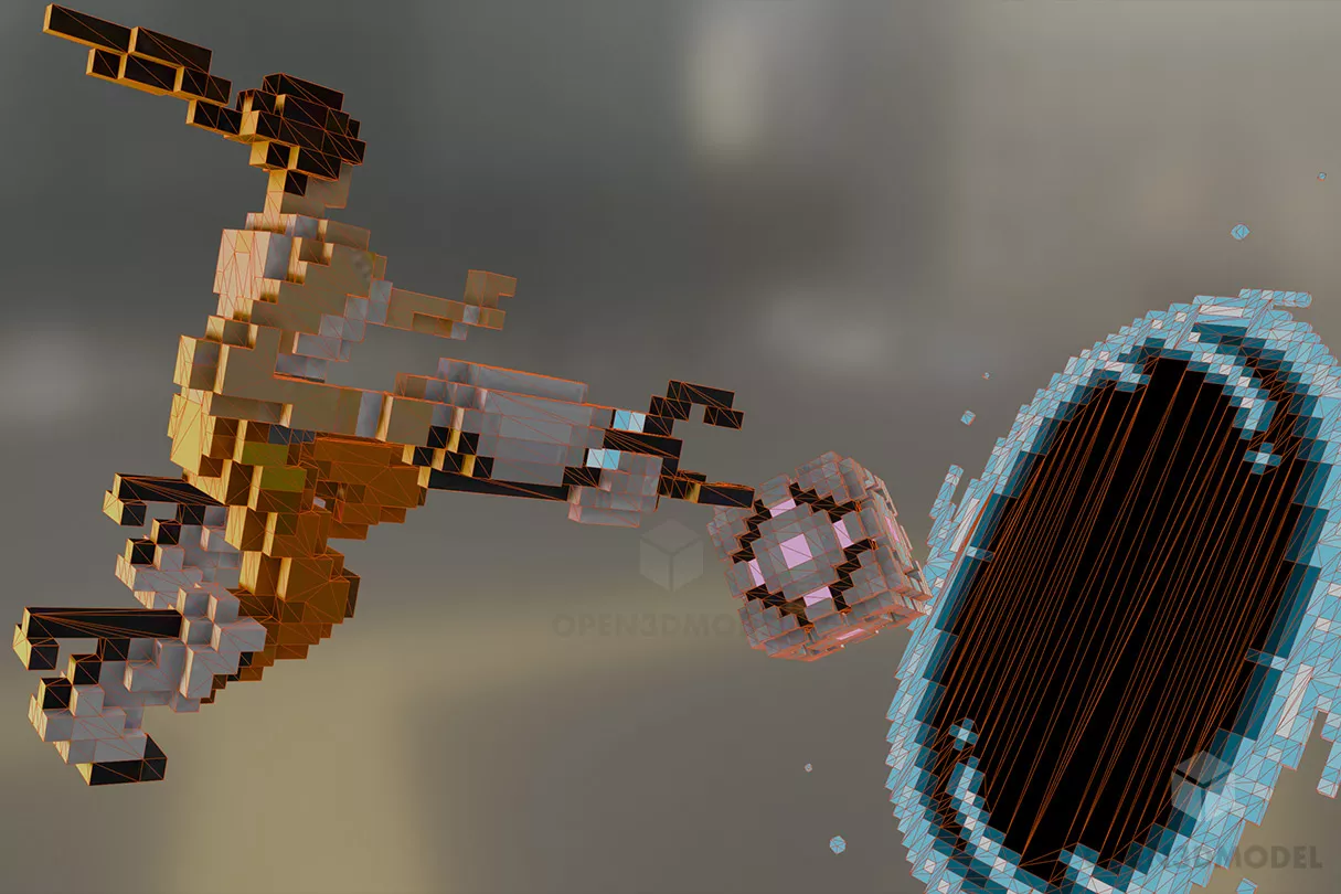 Pixel Portal Game Assets 3d model 2