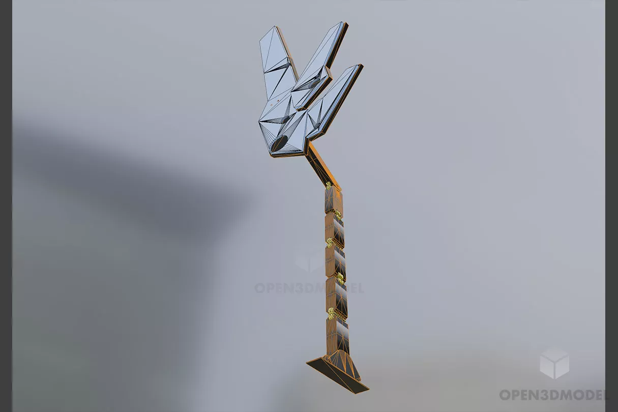 Theater Standing Lamp Decoration 3d model 2