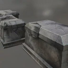 Stone Grave, Gaming Assets 3d model