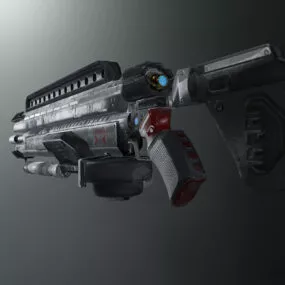 Futuristic Gun Raveger Gaming Weapon 3d model