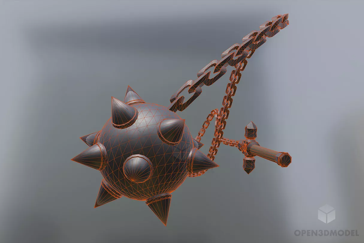 Belmont Whip Vintage Weapon 3d model 2