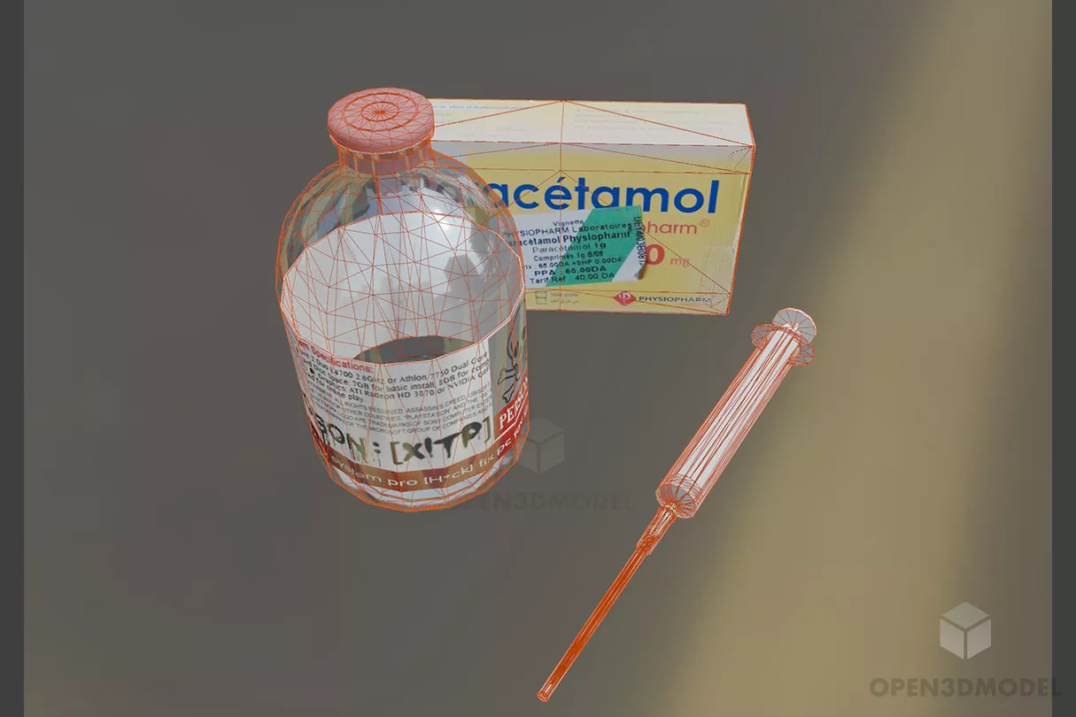 Medicines Hospital Accessories 3d model 2