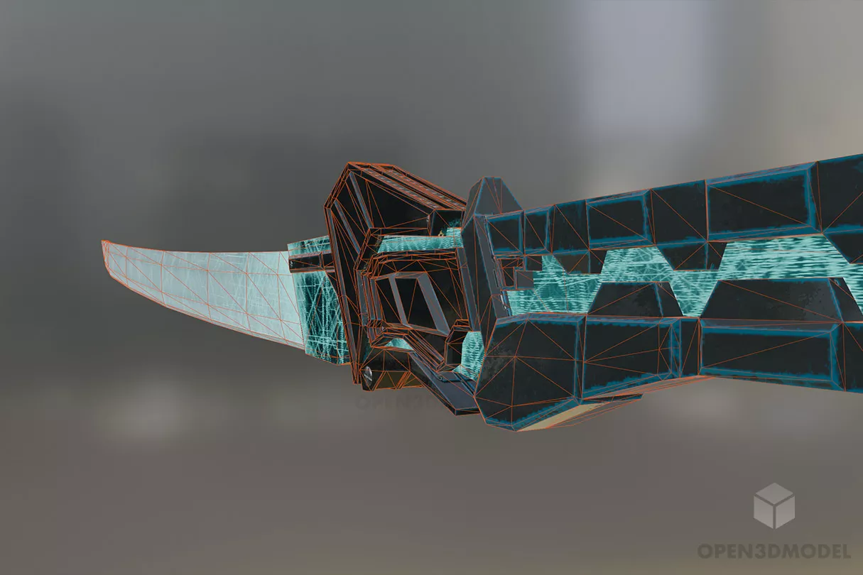 Sword Ice Blade 3d model 2