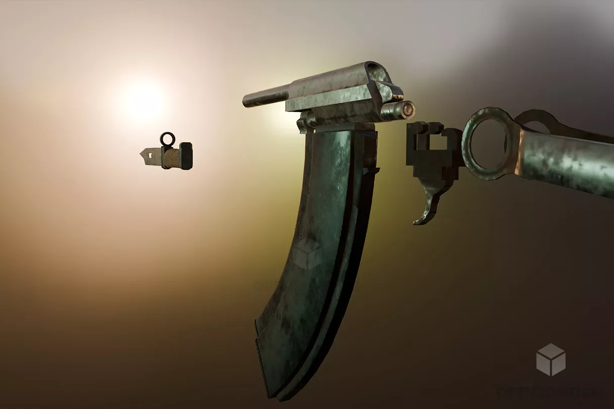 Machine Gun T99 3d model