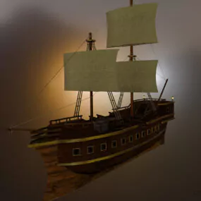Galleon Sailing Ship 3d model