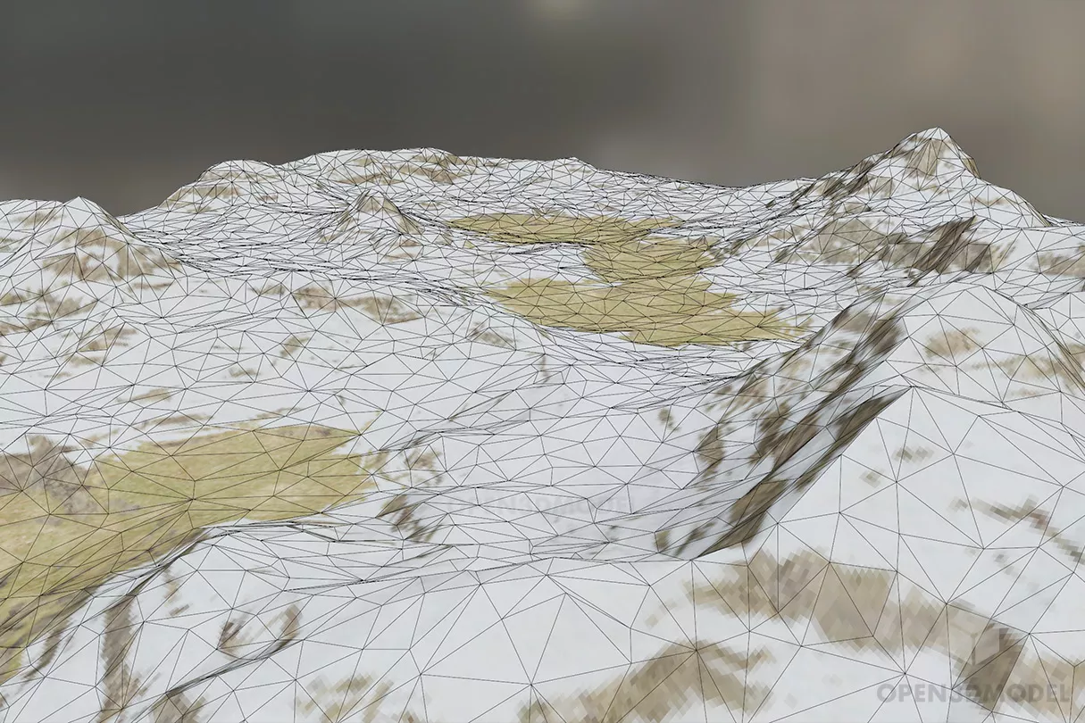 Snow Mountain Landscape 3d model 2