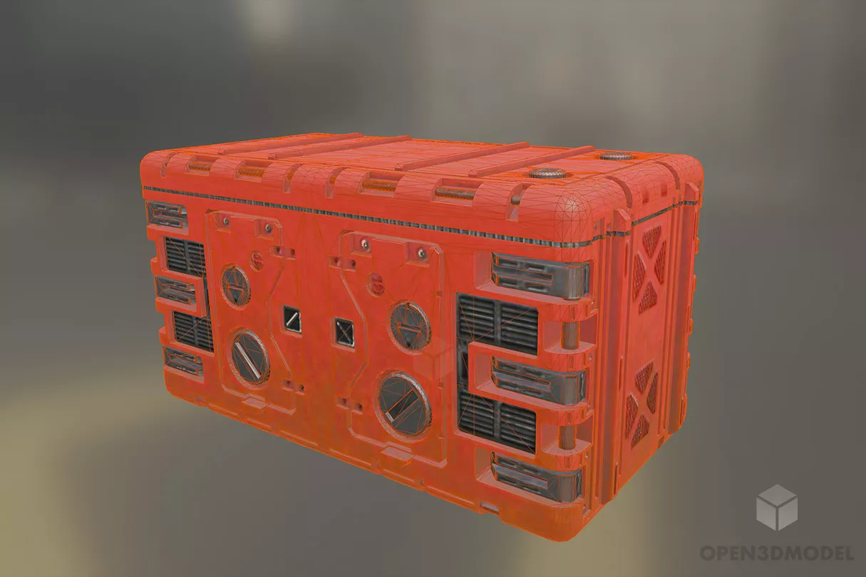 Steel Hard Case 3d model 2