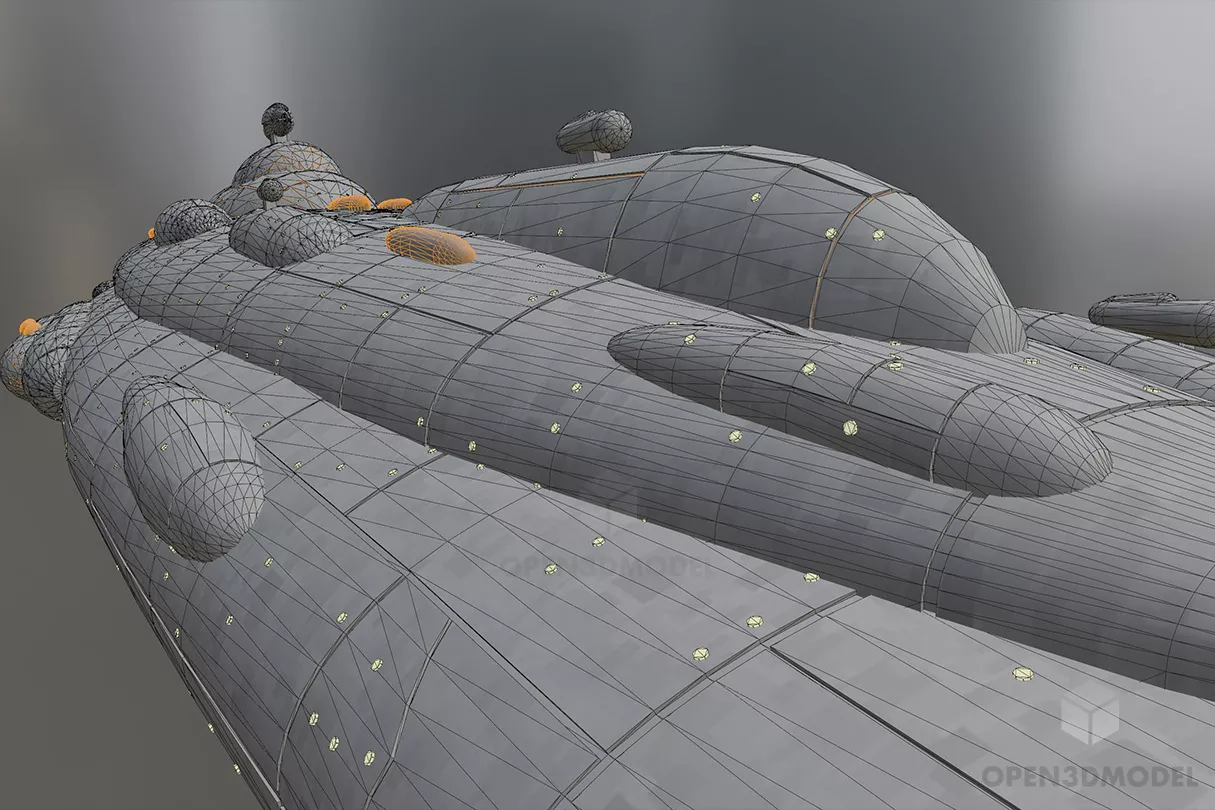 Star Wars Spaceship Cruiser 3d model 2