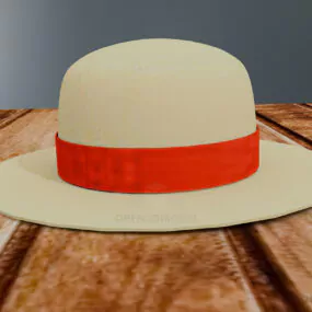 Cartoon Luffy Hat 3d model