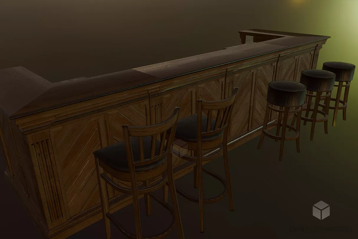 Bedside Stool 3d model