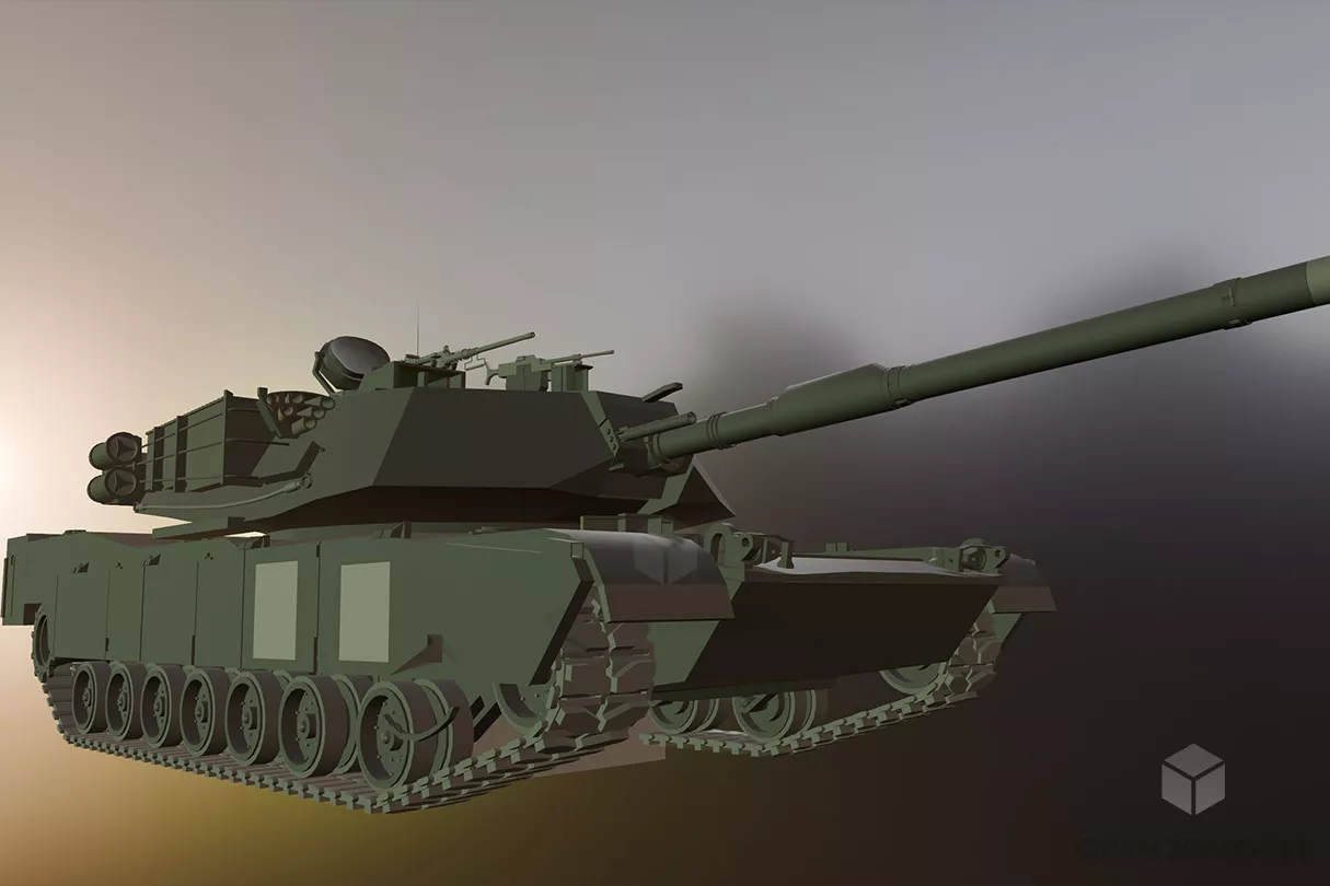 Nosotros M1a2 Abrams Mbt Tank Modelo 3d gratis - .3ds, .Dae, .Fbx ...