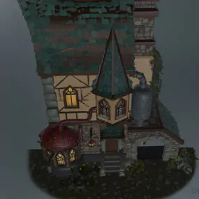 Cartoon Fantasy House 3d model