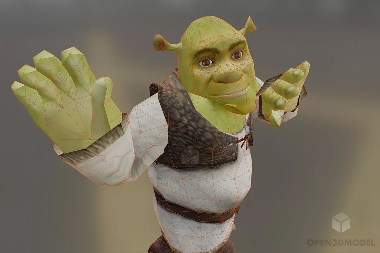 Personagem Shrek dançando pose modelo 3D grátis - .3ds, .Blend, .Dae ...