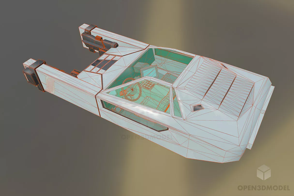 Movie Car Blade Runner 3d model 2