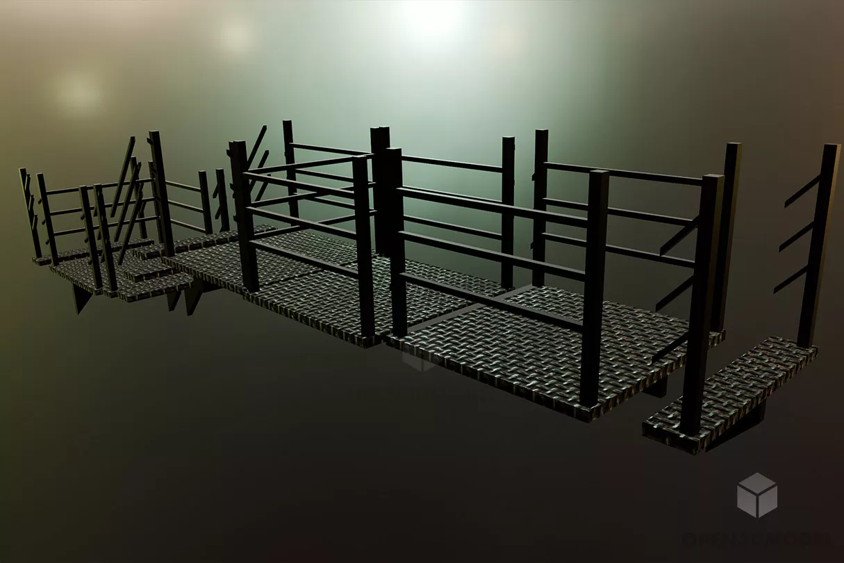 Modular Staircase Structure Free 3d Model - .Blend, .C4d, .Dae, .Fbx ...