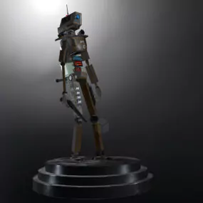 Cyberpunk Robot Police Character 3d model