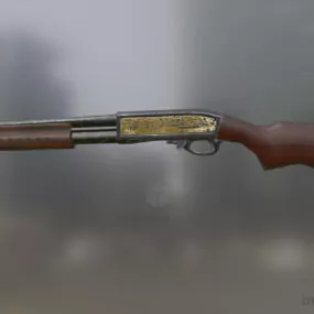 Simple Shotgun, Vintage Weapon 3d model