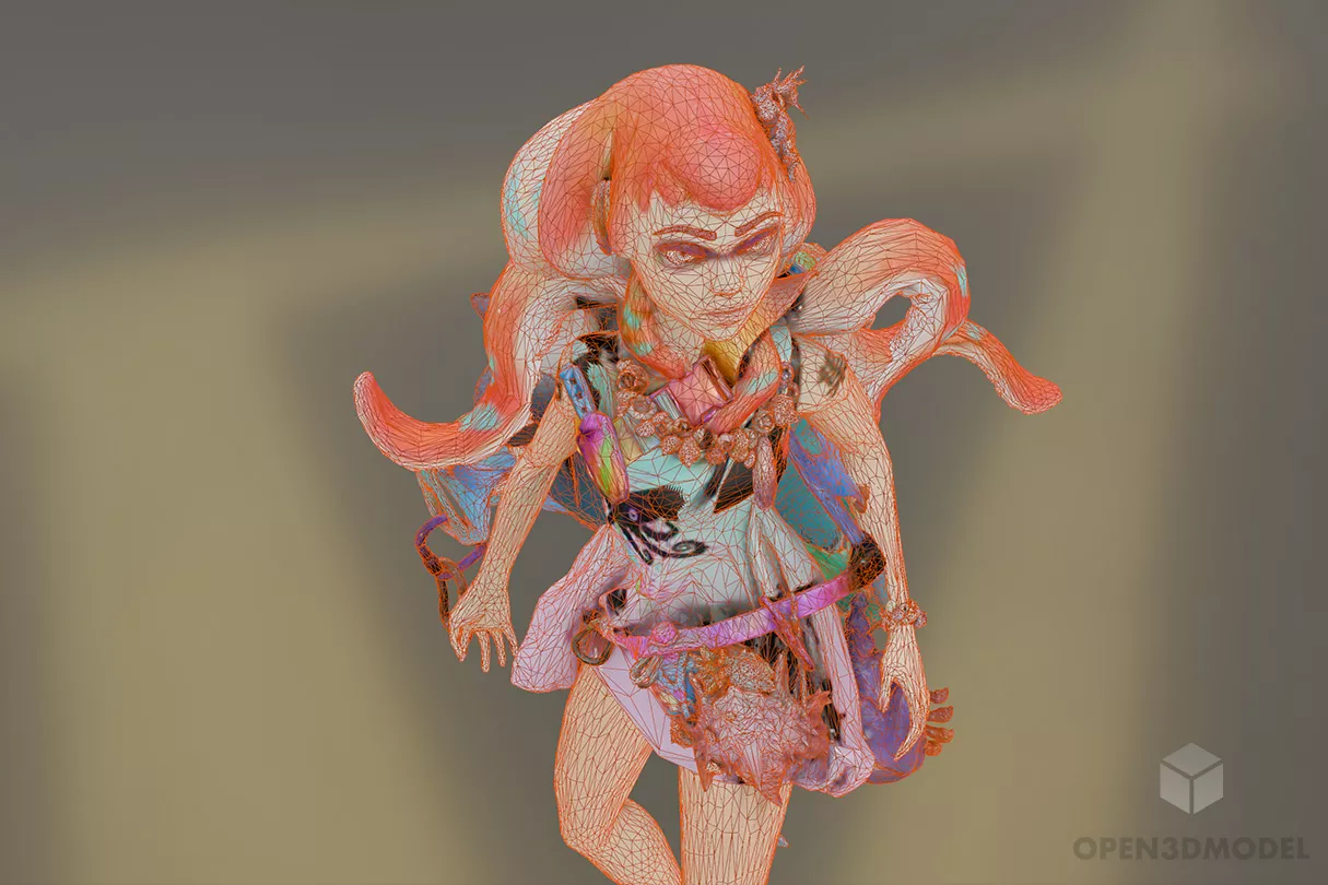 Cartoon Abstract Baby Shark 3d model 2