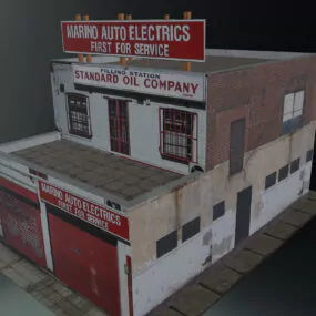 Auto Service House 3d model