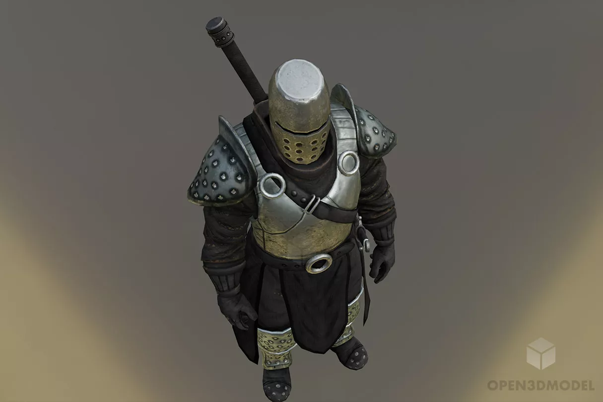 Medieval Knight Warrior Character Free 3d Model - .Blend, .C4d, .Dae ...