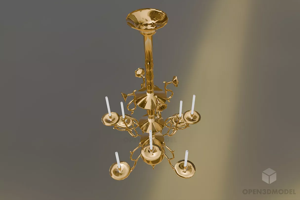 Side Scone Candle Lamp 3d model