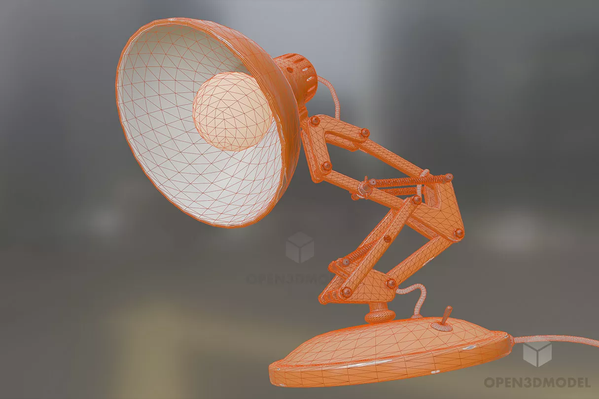 Bulb Table Lamp Pixar 3d model 2