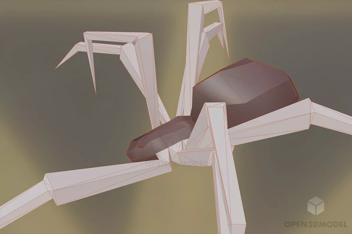 Bot Spider, Small Animal Robot 3d model 2