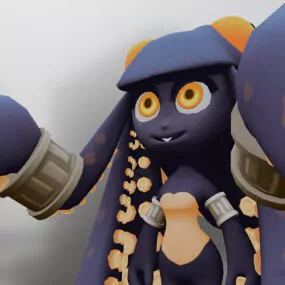 Cartoon Squid Character 3d model