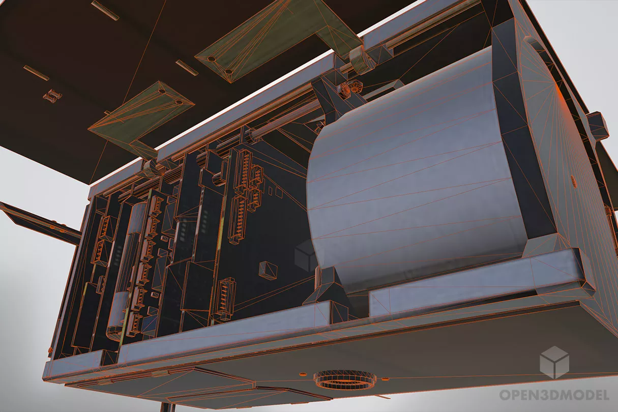 Us Gps Satellite Aircraft 3d model 2
