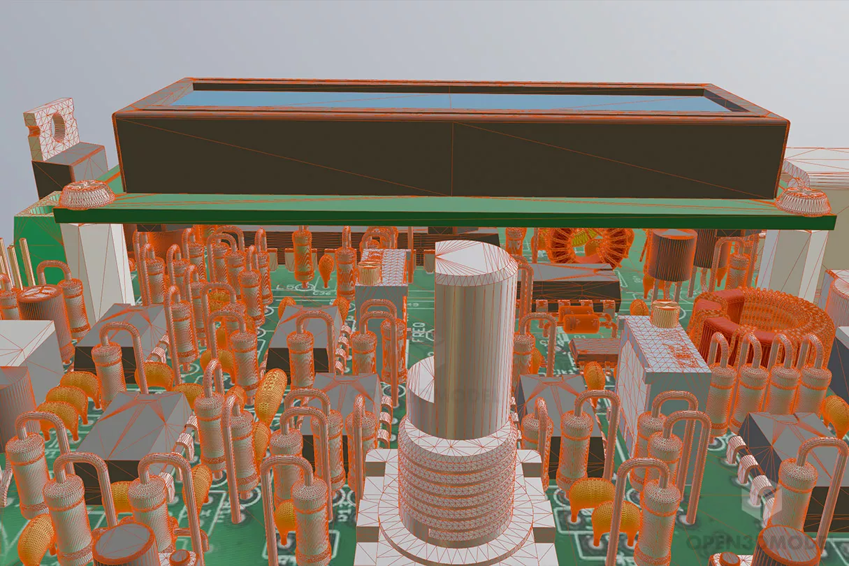 Electric Board Transceiver 3d model 2