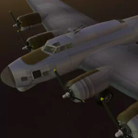 Boeing B17 Airplane 3d model
