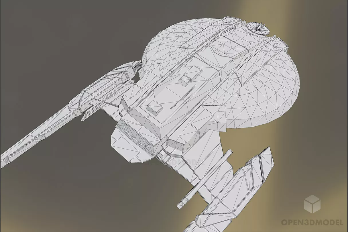 Star Wars Uss Futuristic Spacecraft 3d model 2