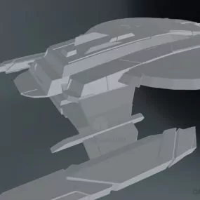 Star Wars Uss Futuristic Spacecraft 3d model