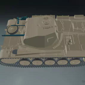 Military Panzer Light Tank 3d model