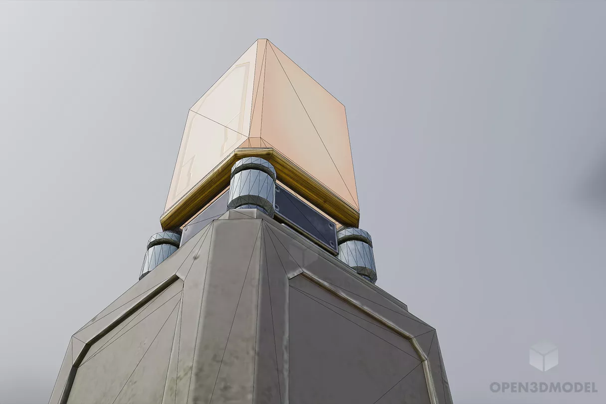 Cartoon Lantern Lamp 3d model 2