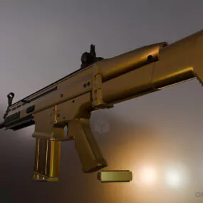 Rifle Scar Gun 3d model