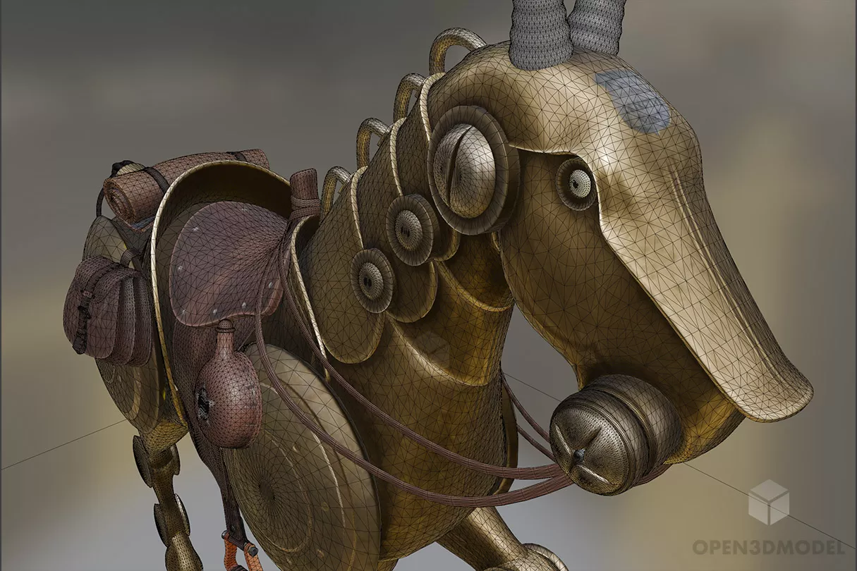 Decorative Statue Horse 3d model 2