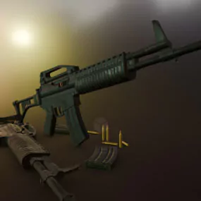 Assault Rifle Ss2 Gun 3d model