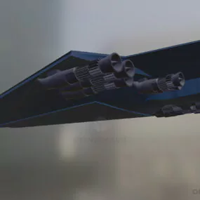 Triangle Star Destroyer Spaceship 3d model