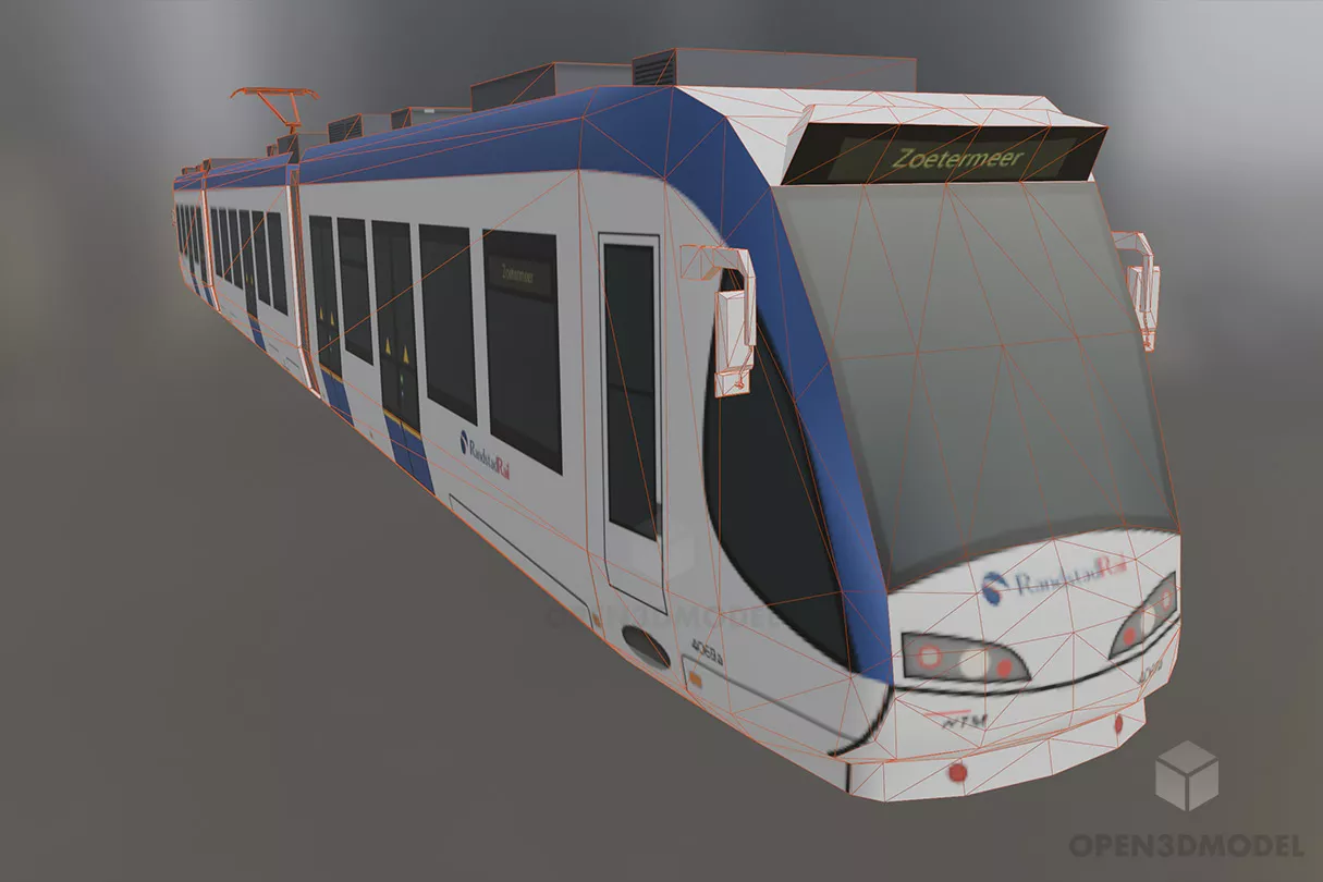 Bullet Train Vehicle 3d model 2