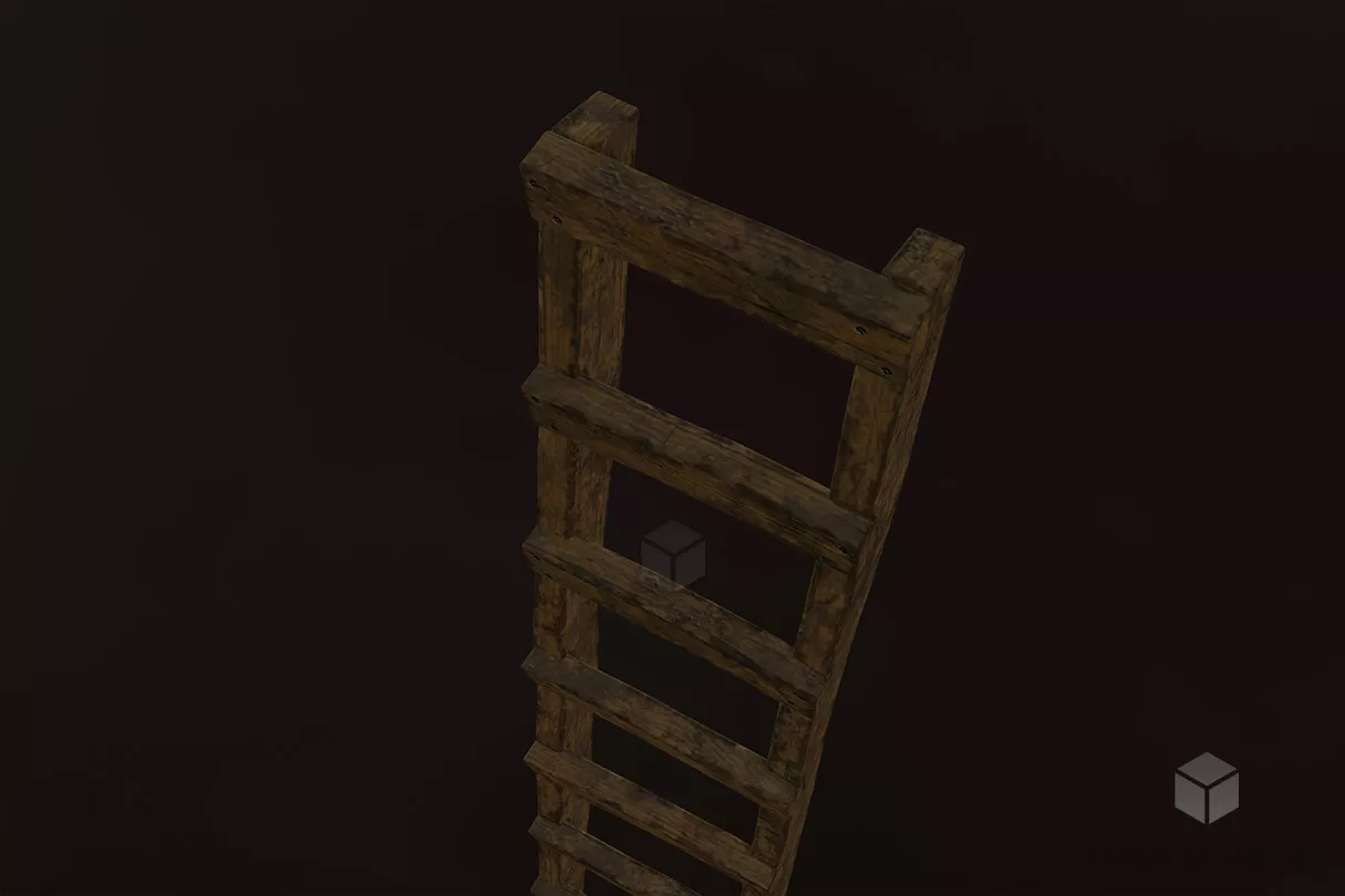 Staircase With Right Handrail 3d model
