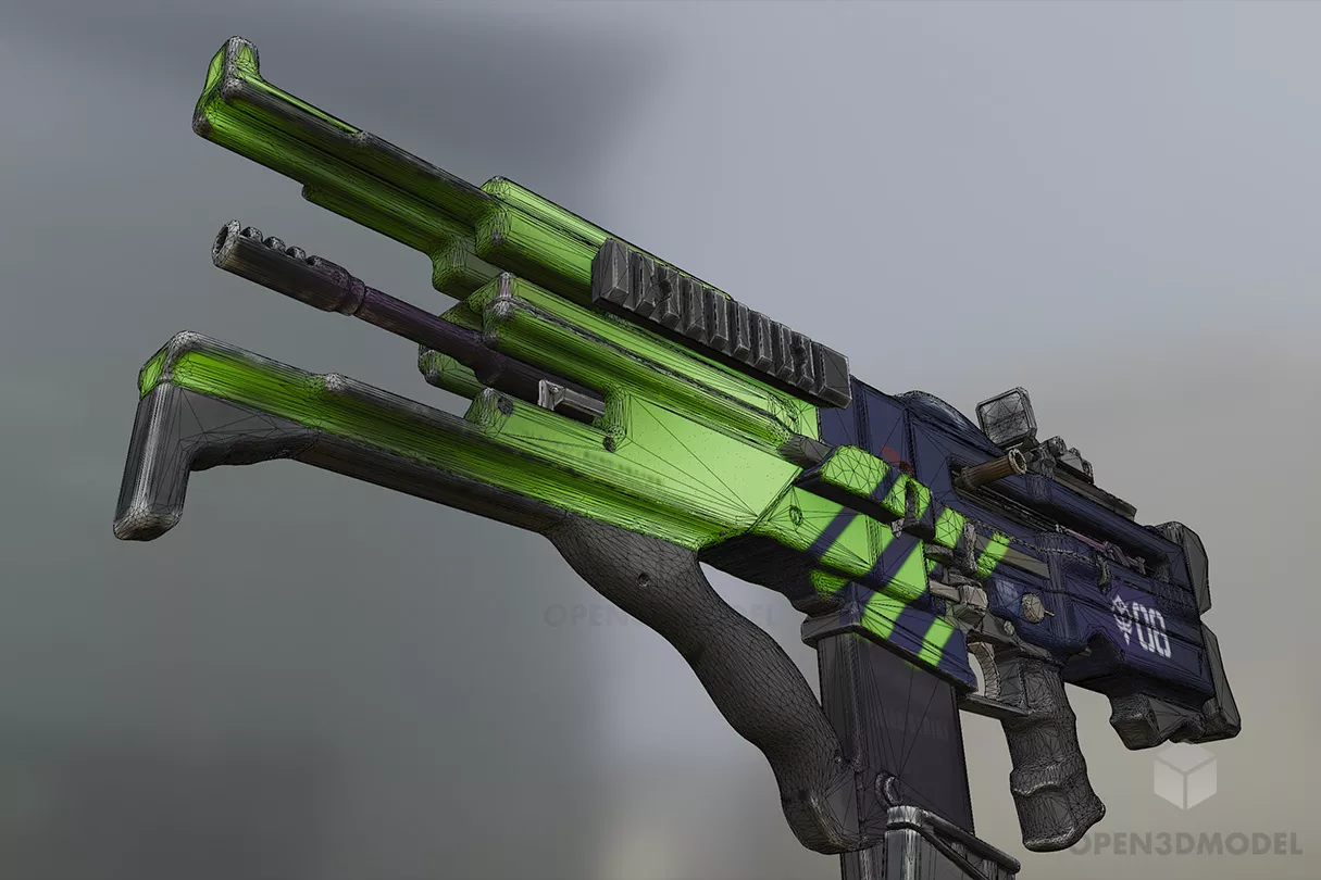 Gaming Assets Rifle Gun Weapon 3d model 2