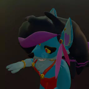 Wolf Girl Cartoon Character 3d model
