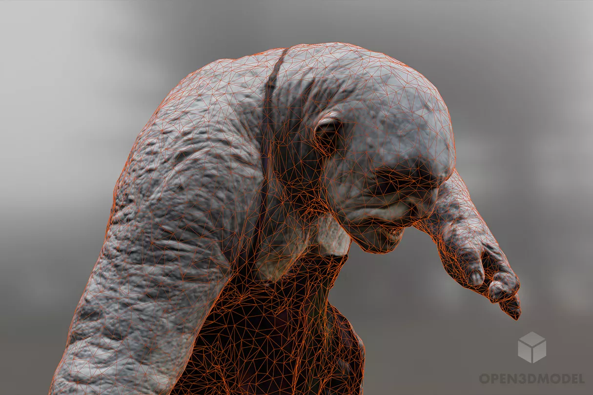 Cave Monster Character 3d model 2