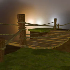 Garden Rope Bridge 3d model