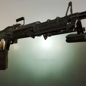 Us Machine Gun M60 3d model