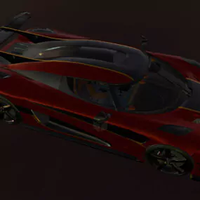 Sports Car Koenigsegg One1 3d model