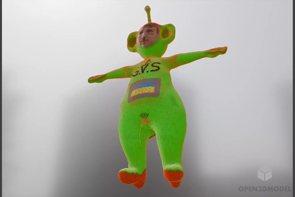 Funny Rat Toy Character 3d model 2