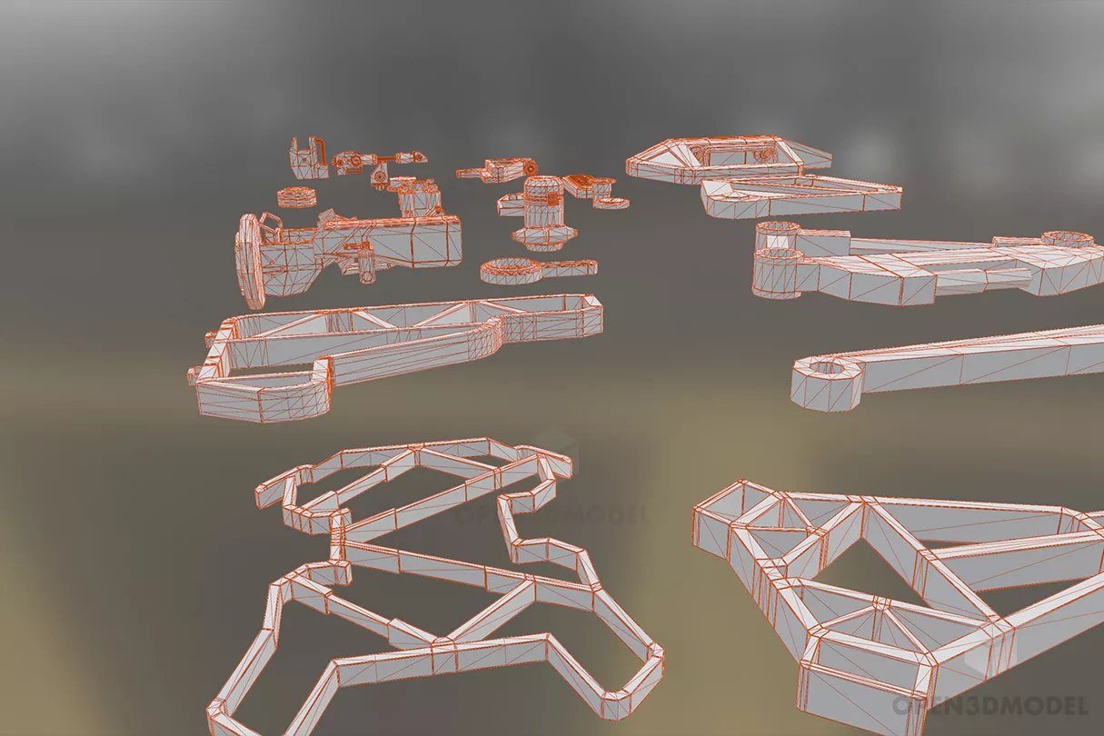 Spaceship Kit Part 3d model 2