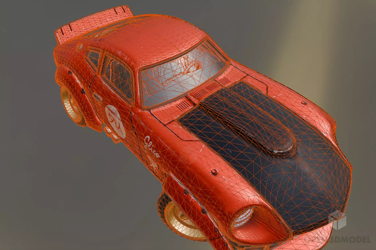 Sports Car Racing Datsun 240z 3d model 2